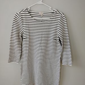 J Crew Striped Mid Length Dress